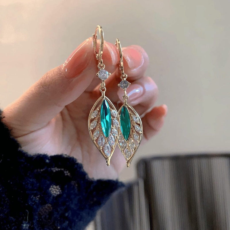 Pendientes Hoja Esmeralda