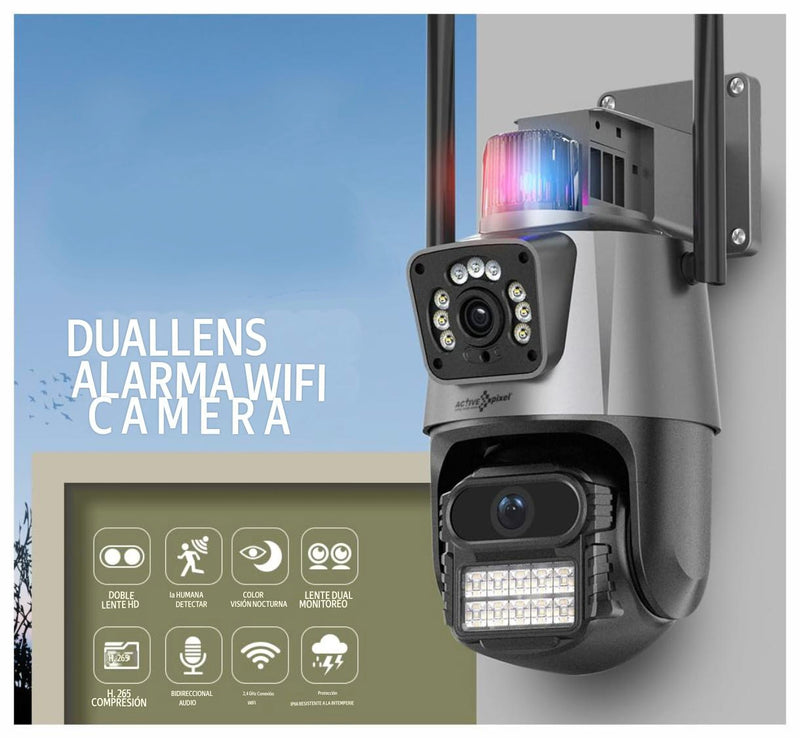 CAMARA DOBLE LENTE CON SIRENA