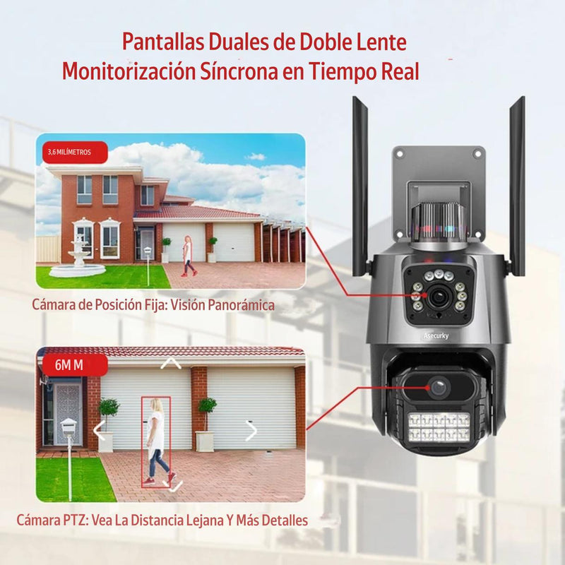 CAMARA DOBLE LENTE CON SIRENA