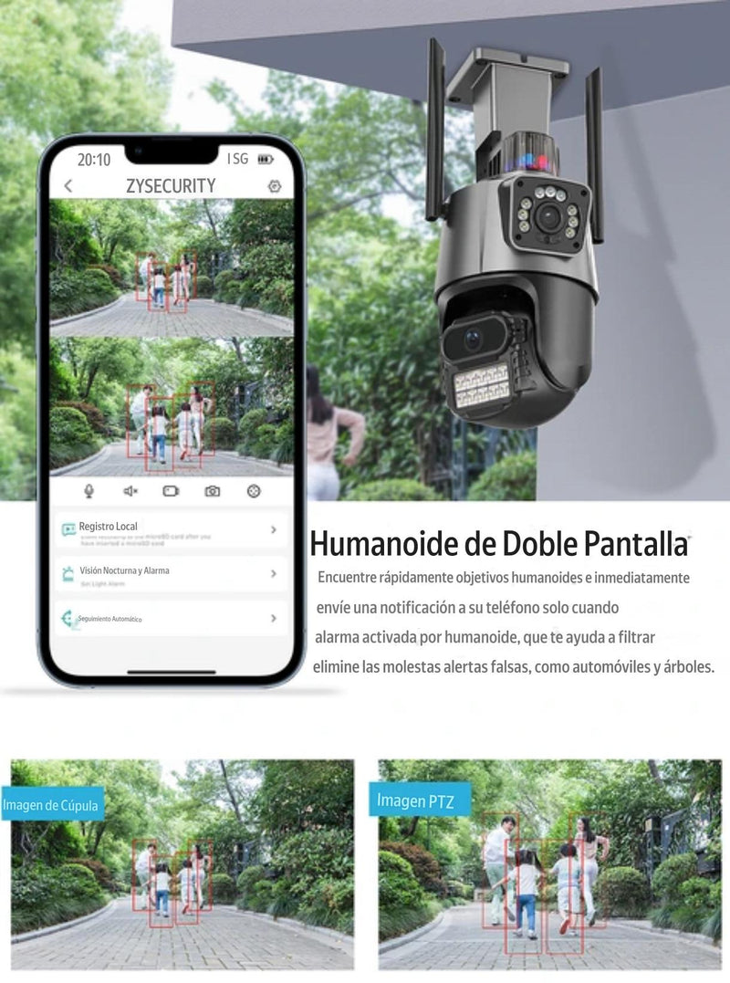 CAMARA DOBLE LENTE CON SIRENA