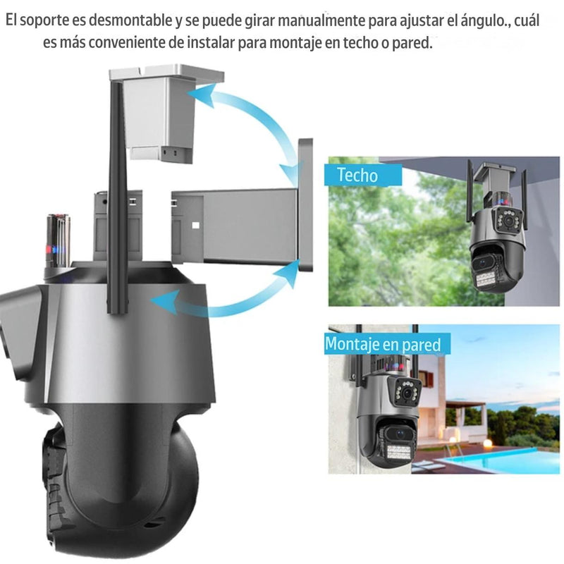 CAMARA DOBLE LENTE CON SIRENA