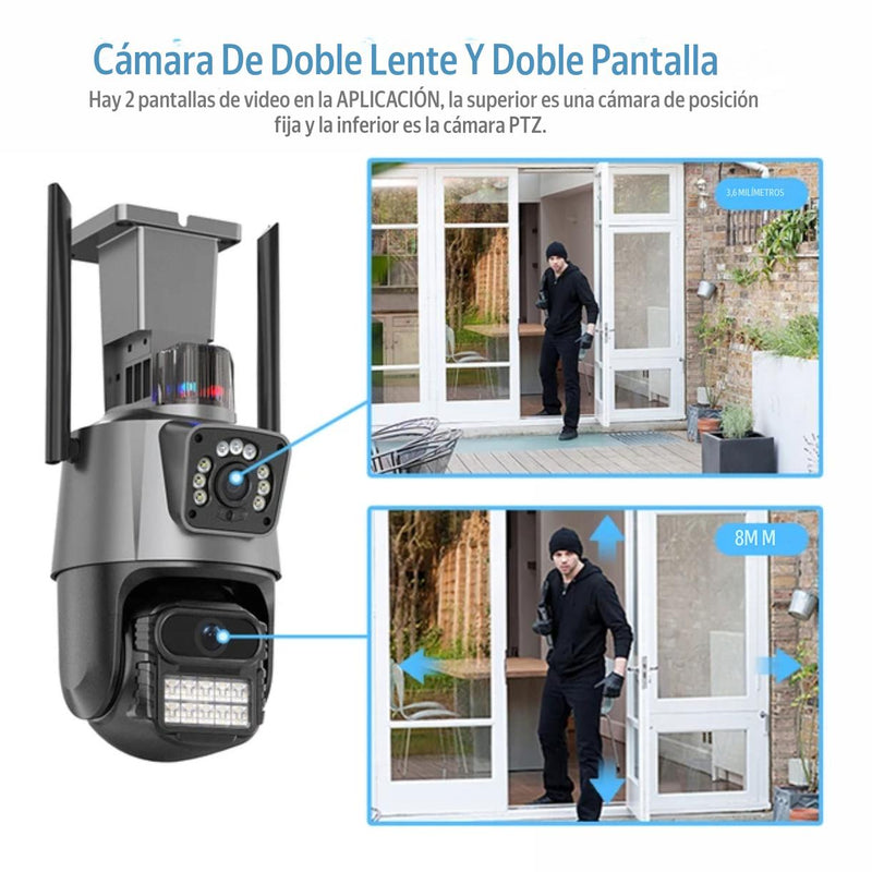 CAMARA DOBLE LENTE CON SIRENA