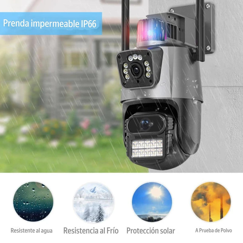 CAMARA DOBLE LENTE CON SIRENA