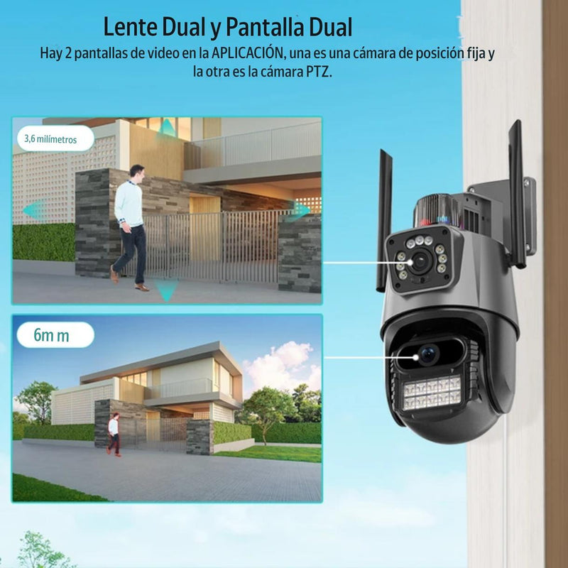 CAMARA DOBLE LENTE CON SIRENA