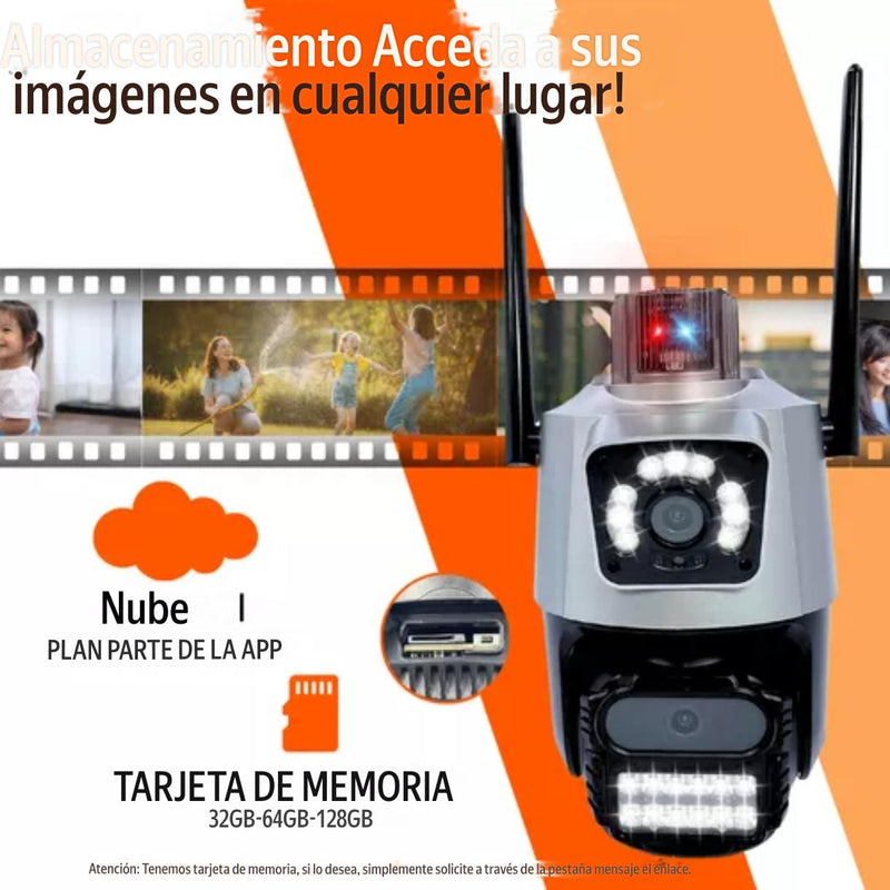 CAMARA DOBLE LENTE CON SIRENA