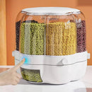 Dispensador de Granos Giratorio 6 Compartimentos Ecuador - Organizador Cocina Hermético