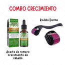 combo crecimiento capilar aceite de romero y rodillo derma para estimular crecimiento y fortalecer el cabello