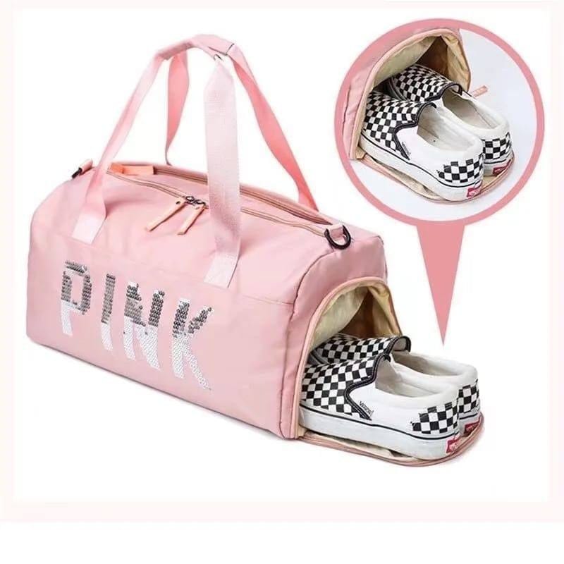 Bolso Deportivo Pink con Lentejuelas - Gym Mujer Ecuador