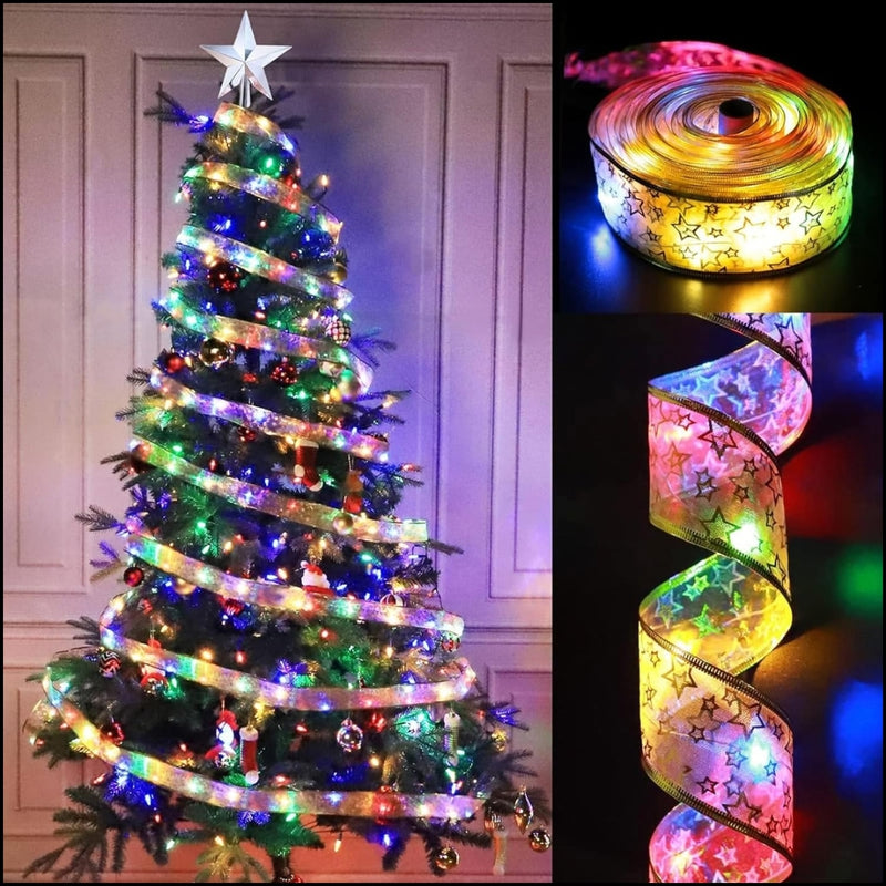 Hogar Cinta de seda navidad con luces led de Tendeli en