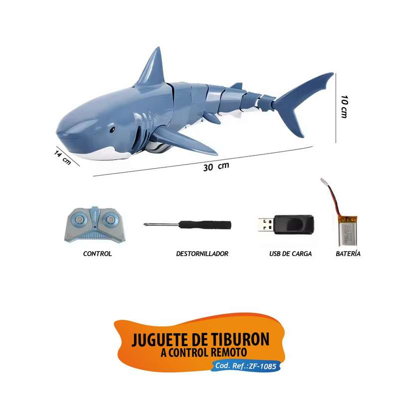 JUGUETE DE TIBURÓN A CONTROL REMOTO