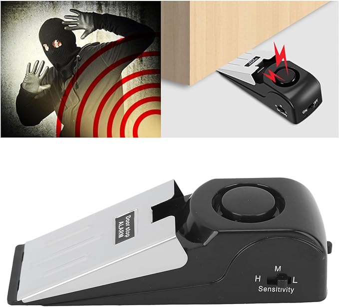 Alarma de seguridad portátil para casa Tendeli con ajuste de sensibilidad para proteger su hogar