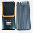 Power bank 20000 mAh negro con cables integrados y pantalla cargador externo para celulares oferta Tendeli Ecuador