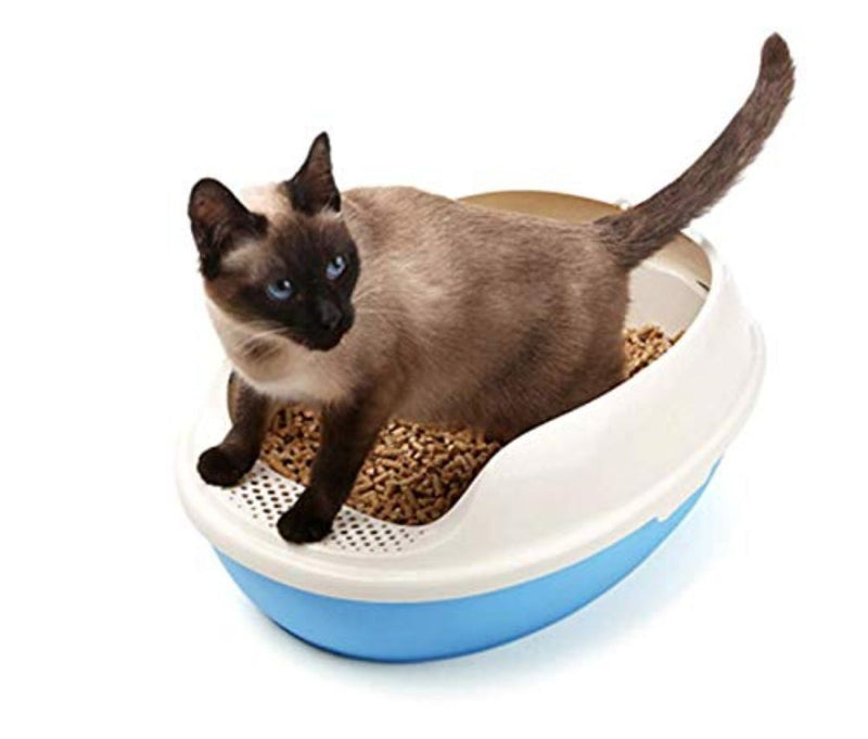 Arenero para gato grande Tendeli con diseño cómodo y espacio amplio para el gato