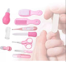 kit de cuidado para uñas de bebés Tendeli Ecuador set rosa con tijeras, cortaúñas, lima, cepillo, peine y termómetro digital