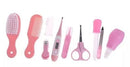 kit de cuidado para uñas de bebés Tendeli Ecuador set rosa con cepillo peine tijeras cortaúñas y limas