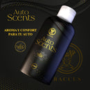 Perfume para auto premium Baccus Auto Scents en botella negra de 250 ml para aroma y confort