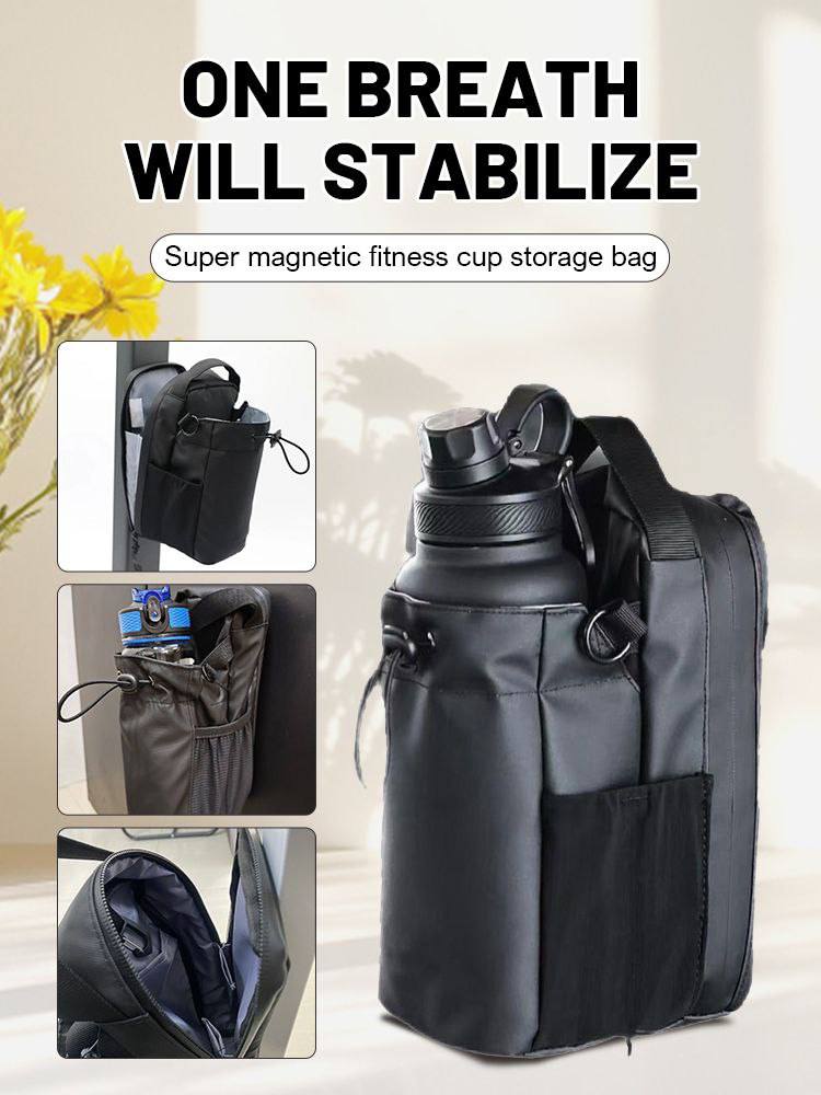 Bolsa de gimnasio magnética de Tendeli con compartimento para botella de agua y diseño práctico