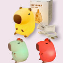 lámpara capibara rgb de noche en silicona recargable USB con colores cambiantes para decoración del hogar Tendeli Ecuador