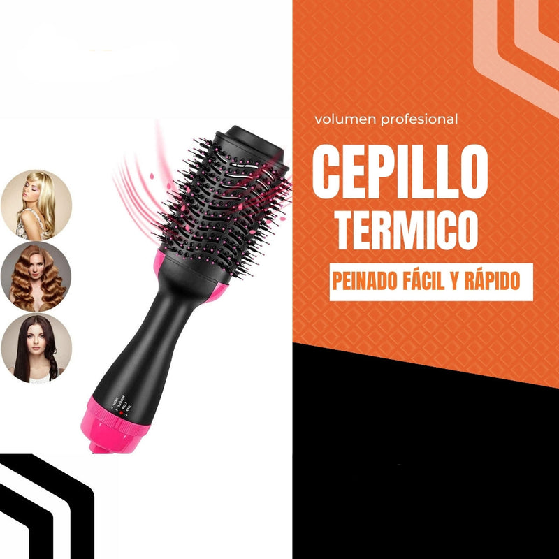 Cepillo térmico 3 en 1 de Tendeli para peinado fácil y rápido con volumen profesional