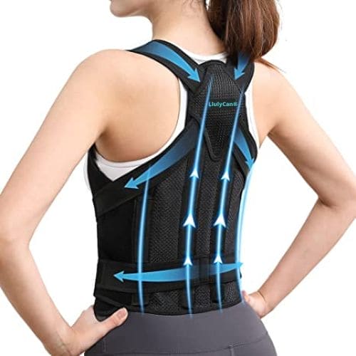 Corrector de postura 2 en 1 de Tendeli, diseñado para mejorar la alineación y brindar soporte ergonómico