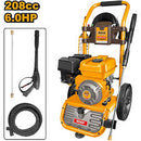 Hidrolavadora a gasolina 6HP Tendeli con manguera, lanza y cepillo para limpieza eficiente