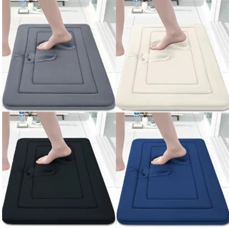 alfombra de baño antideslizante Tendeli Ecuador en cuatro colores absorbente de espuma viscoelastica