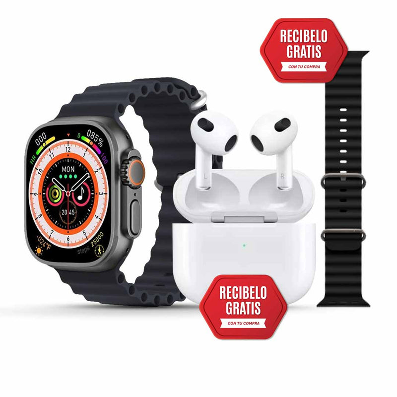 Smartwatch 19 ULTRA 2™ + REGALOS (AirPods UHD + 7 Pulseras)