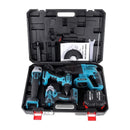 Kit de herramientas eléctricas recargables Tendeli en estuche con taladro y destornillador inalámbricos