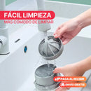 exprimidor eléctrico de frutas portátil Tendeli Ecuador con piezas desmontables siendo lavado bajo el grifo