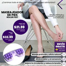 Masajeador de pies roller de Tendeli con rodillos morados para aliviar el dolor y mejorar la circulación