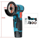 Mini amoladora eléctrica recargable con disco de corte de 9 cm, ideal para trabajos en casa y proyectos de bricolaje