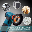 Mini amoladora eléctrica recargable diseñada para pulir metal, cortar azulejos, madera y plástico.