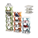 zapatera moderna para zapatos plegable Tendeli Ecuador multiple niveles modular en colores verde naranja azul