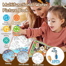 Madre y niña usando libro mágico infantil para pintar con agua Tendeli Ecuador libro educativo reutilizable para niño