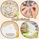 Panel de stickers magnéticos con velcro y tarjetas instructivas para niño Tendeli libro mágico infantil para pintar con agua