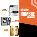 Combo de fragancias masculinas que incluye Bad Boy, Invictus Intense y 1 Million en la trilogía perfume hombre