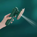 Plancha para ropa portátil Tendeli en color verde, perfecta para viajes y algodón sin arrugas
