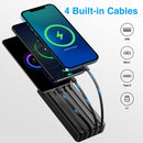 Power bank 4 en 1 Ecuador con 4 cables integrados para cargar múltiples dispositivos simultáneamente