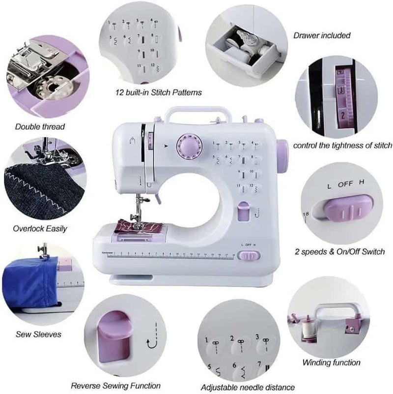 Hogar Máquina de Coser Eléctrica con Lámpara LED | Enhebrador Automático | Principiantes | Ecuador de Tendeli Ecuador en