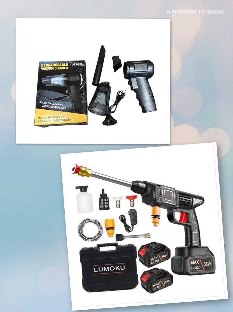 Hogar Kit Hidrolavadora y Aspiradora Portátil 2 en 1 | Sin Cables | Auto y Hogar | Ecuador de Tendeli Ecuador en