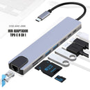 Tecnologia Hub USB-C 8 en 1 | HDMI 4K + Ethernet + SD + PD 100W | MacBook y Laptop | Ecuador de Tendeli Ecuador en