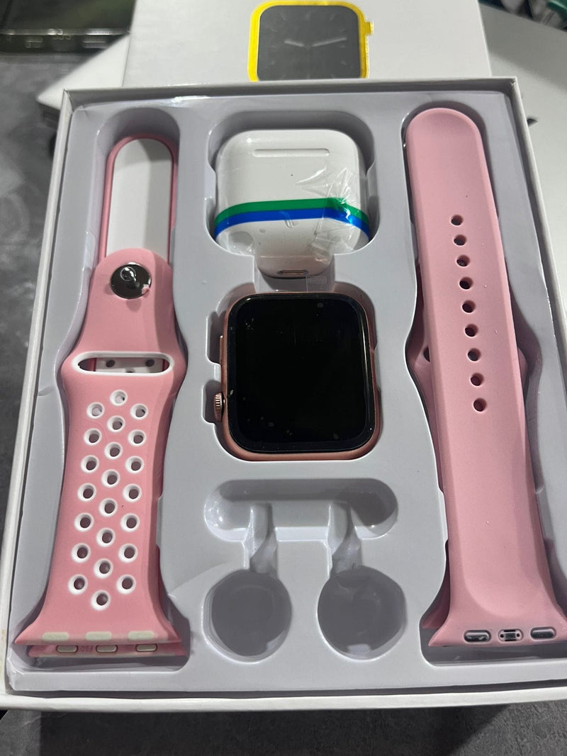Tecnologia Combo Smartwatch Deportivo Rosa + Audífonos Inalámbricos | Pack Tech Mujer | Ecuador de Tendeli Ecuador en