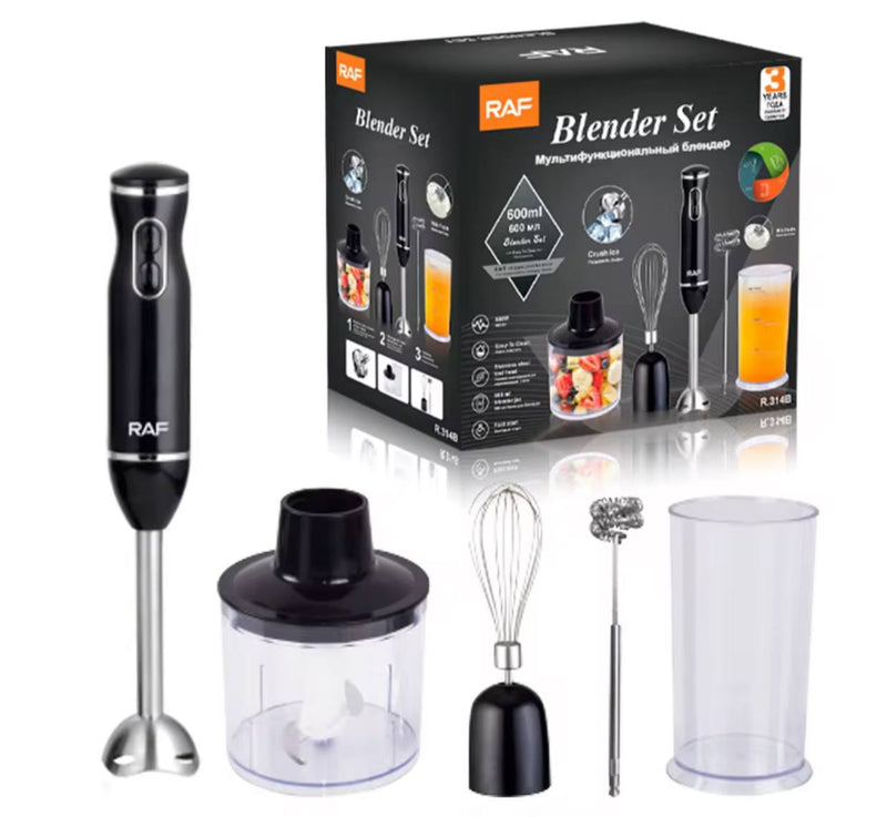 Hogar Set Batidora Portátil 4 en 1 | Licúa, Pica, Mezcla y Tritura | Acero Inoxidable | Ecuador de Tendeli Ecuador en
