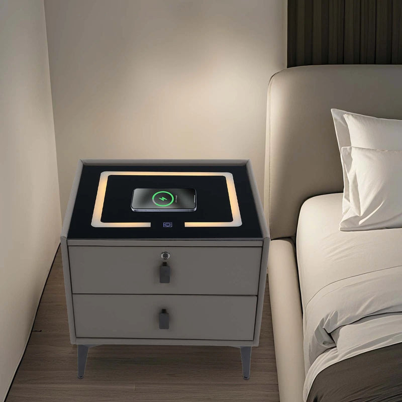 Hogar Velador Multifuncional LED - Luz, Carga y Estilo en Tu Mesa de Noche en Ecuador de Tendeli en