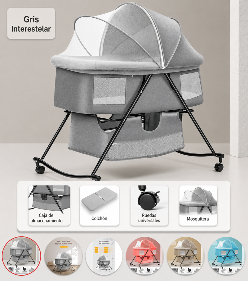Hogar Cuna Portátil Plegable Multifuncional - Descanso Seguro para Tu Bebé en Cualquier Lugar en Ecuador de Tendeli en