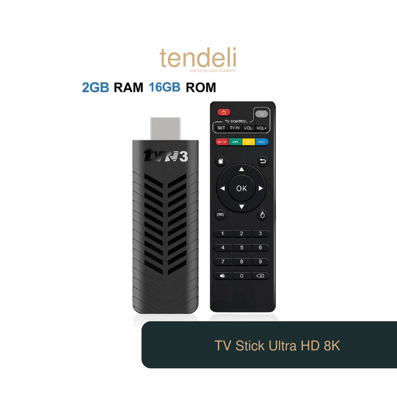 Tecnologia Smart TV Stick Box 8K TVR3 | Android | Google Play | Sin Mensualidad | Ecuador de Tendeli Ecuador en