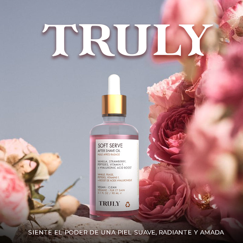 Botella de aceite after shave para hombre Truly con cuentagotas entre rosas hidratante y calmante para la piel Tendeli Ecuador